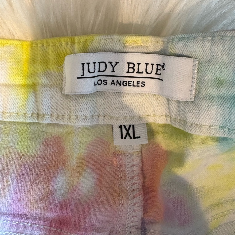 Judy blue colorful Tie-Dye Women's Shorts - Picture 3 of 10